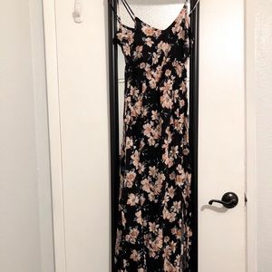 Black floral maxi dress